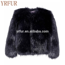F003 Good Quality Faux Raccoon Fur Short Jacket for Women