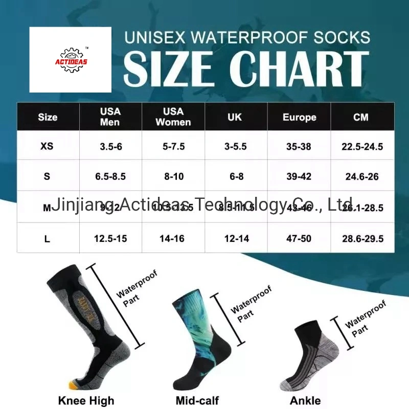 2021 New Fashion Outdoor 100% Waterproof Breathable Men Sport Socks