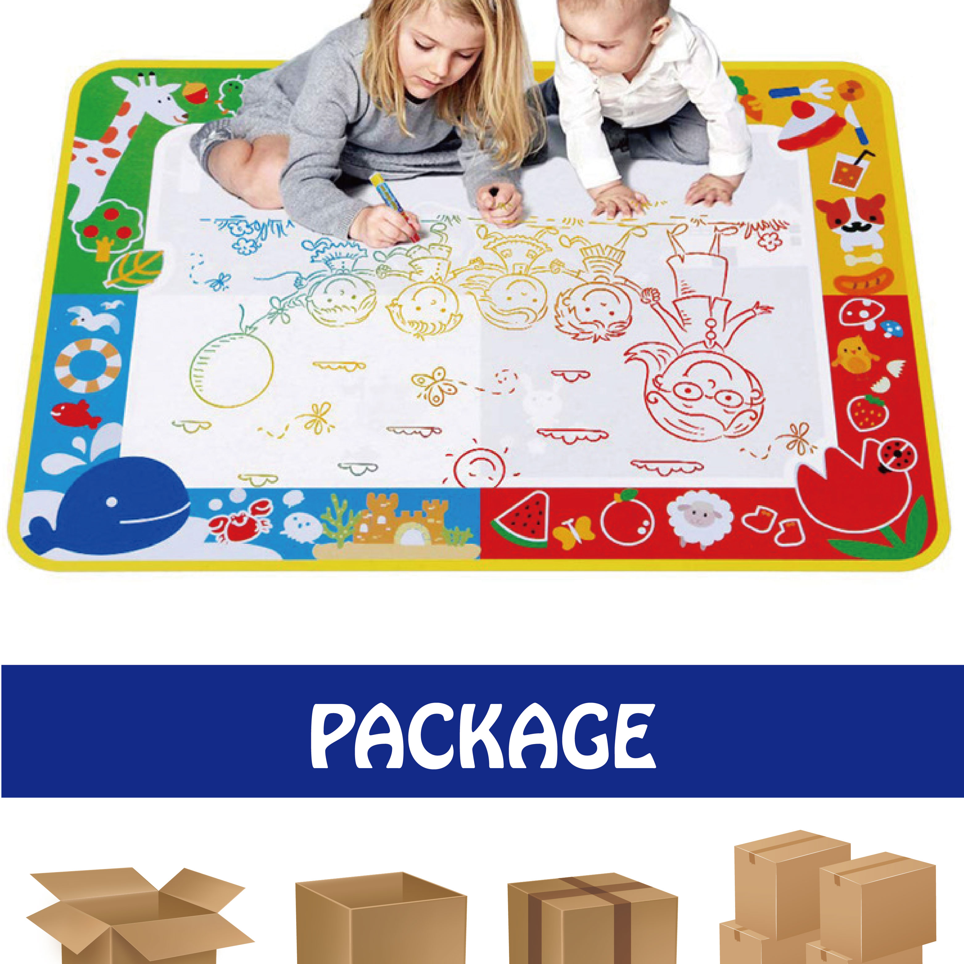 Painting Educational Toys Coloring Kids Playing Painting Toy Magic Large Water Drawing Mat