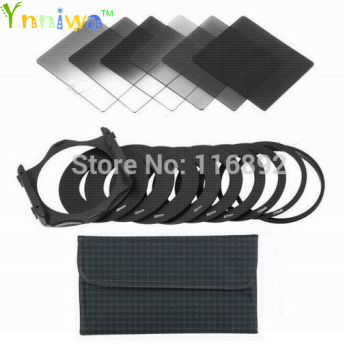 6pcs ND2 ND4 ND8 Gradual ND2 4 8 Filter Set + filter bag + 9pcs Ring Adapter for Cokin P+ +tracking number