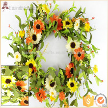wreath hangers for doors, artificial flower for wreath, spring door wreaths, sunflower wreath