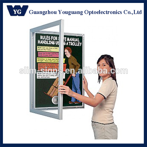 Non-illuminated Extruded Aluminum Sign Frame Lockable Poster Board