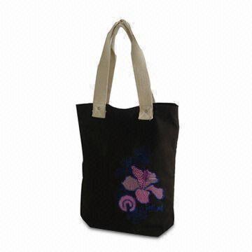 Tote Canvas Bag with Embroidery, Made of 120z Canvas