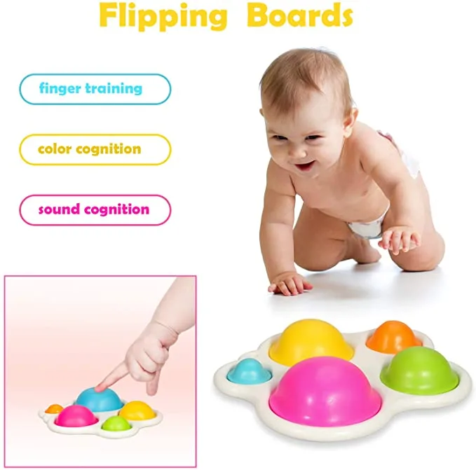 Silicone Flipping Boards Fidget Toys Pop Its It Push Pop