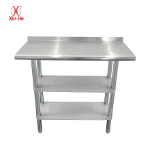 Stainless Steel Work Tables with Undershelf & Backsplash