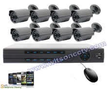 8 Channel DVR Camera System, DVR Surveillance System, DVR System, P2p, Free DDNS, Smartphone Viewing