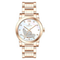 Elegant Pearl Watch With Butterfly Pattern