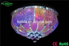 Luxury modern round crystal ceiling light with crystal ball