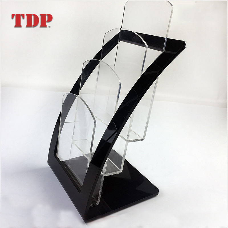 New Design Clear Acrylic 3 Tiers Magazine File Holder Brochure Holder