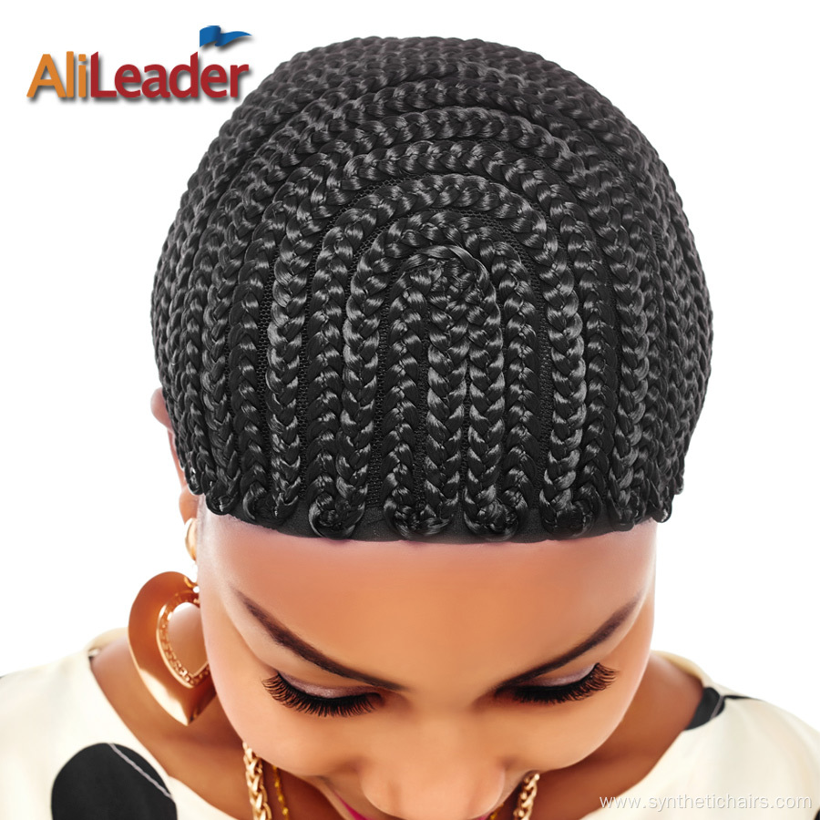 Black Box Braided Cornrow Wig Caps With Combs