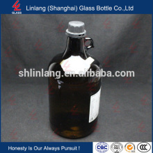 750ml Amber wine Bottle with handle
