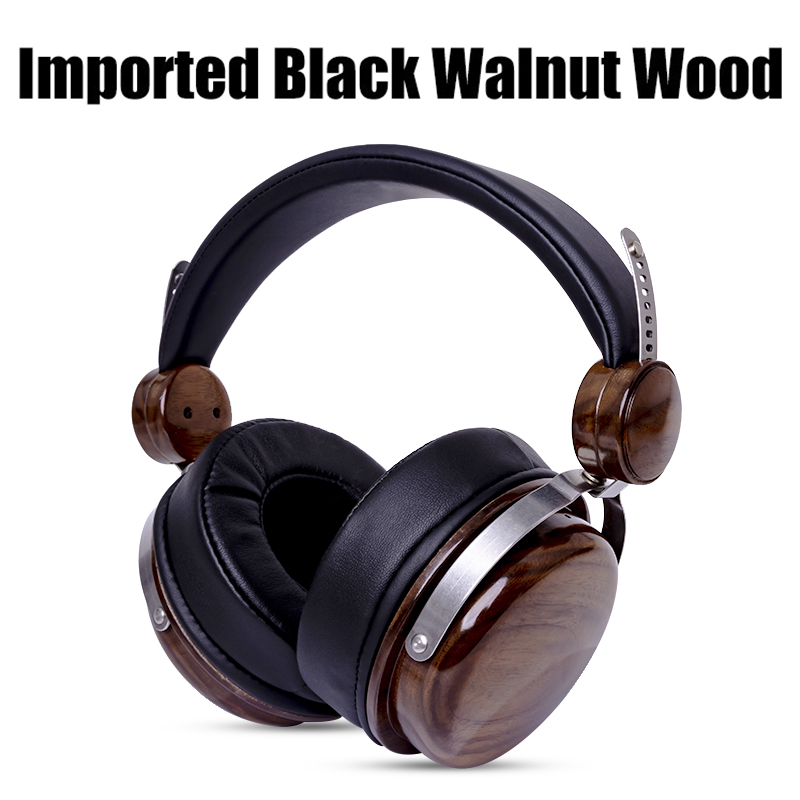 Black Walnut Wood headphone