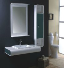 Wall Mounted PVC Double Sink Bathroom Vanity
