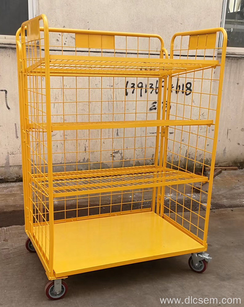 Customized Galvanized Foldable Cage Trolleys