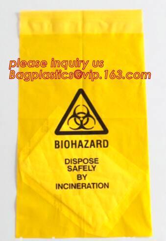 zip lock biohazard bag, Plastic specimen bag, Plastic medical waste poly bag