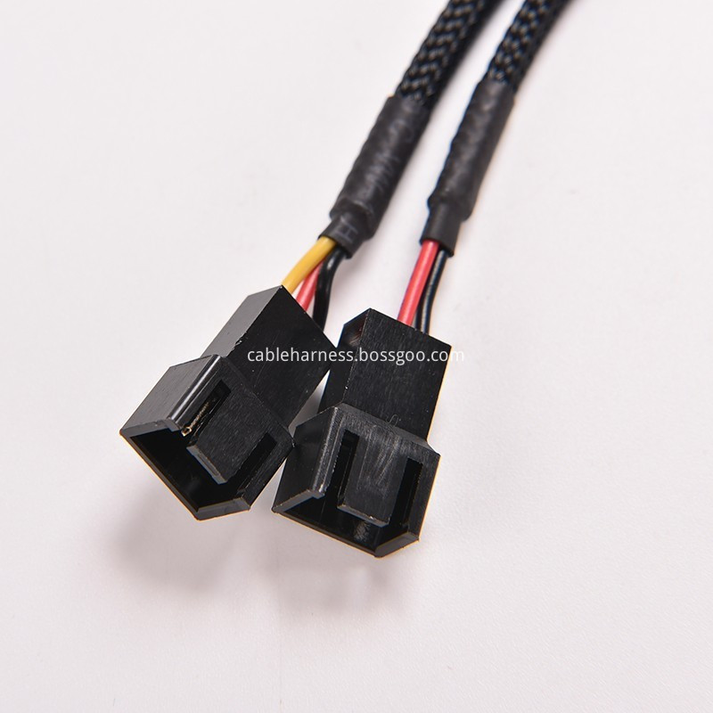 Dual 3Pin PC Computer Case Fan Connect Wire Cable3