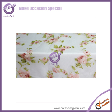 #17933 rosette satin table cloth/ satin fabric table cloth