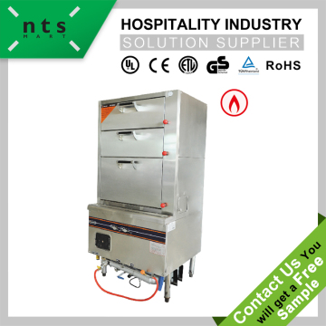 3-drawer gas cookin steamer