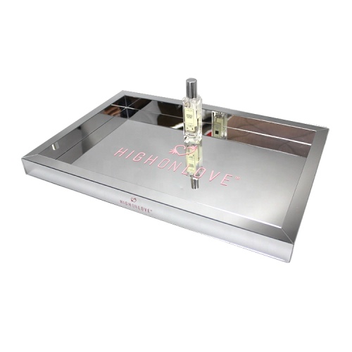 APEX Silver Acrylic Makeup Display Tray For Perfume