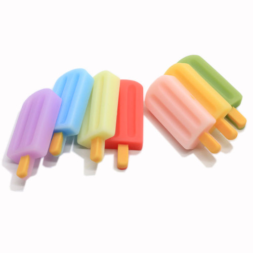 Popular Resin Popsicle Shape Cabochon Beads for Necklace Pendants Jewelry Making Dollhouse Toys Gifts