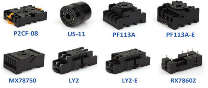 SAIPWELL 18F-4Z-C1(PYF14A) Custom Black Relay Socket Plastic 7A Relay Socket New Type Mini Electrical Relay Socket