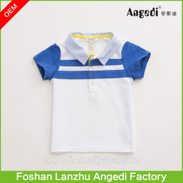 Kid color combination polo shirt wholesale