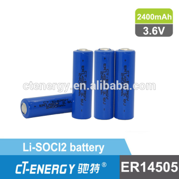 Lithium Thionyl Chloride Battery AA Size 3.6V