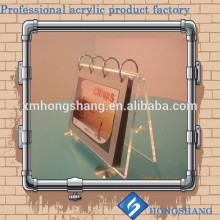 Wholesale high quality acrylic calendar holder with metal ring