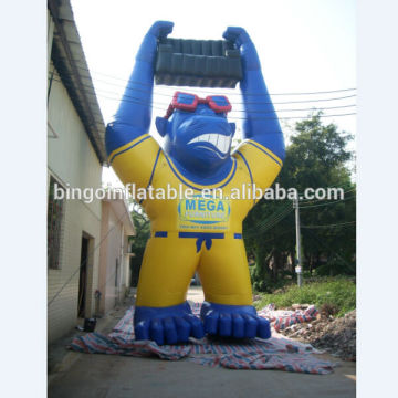 large inflatable cartoon gorilla