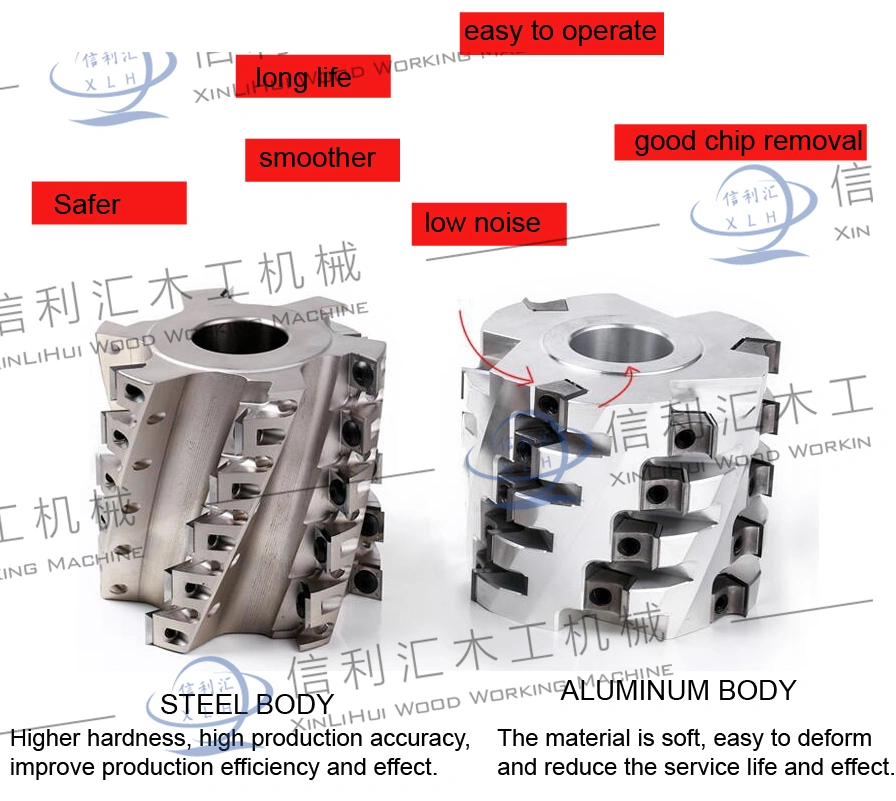 Helical Moulder Tool Spiral Blade High Alloy Tungsten Carbide Planer Cutterhead Milling Shaper Woodworking Cutter Head, Shaperhead