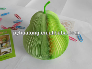 promotional gift pear shaped notepad