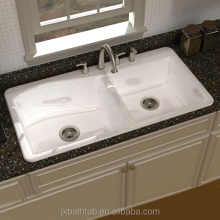 Enameled Mop Double Bowl Undermount Apron Front Cast Iron Kitchen Sinks