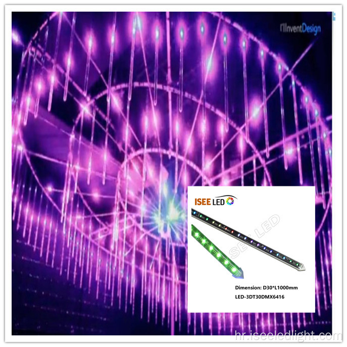 DMX 3D meteorska cijev svjetlost za klupsku rasvjetu
