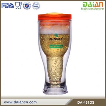 Double wall personalized plastic beer mugs