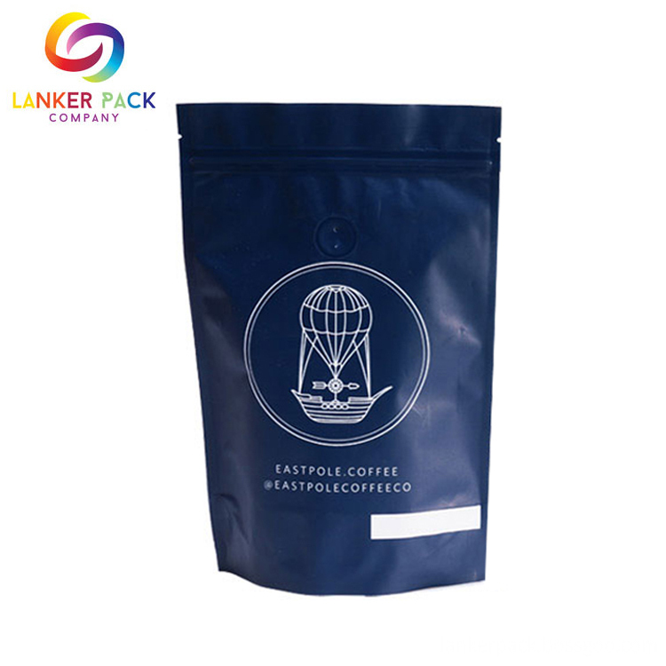 Custom Resealable Ziplock Coffee Bags With Degassing Valve