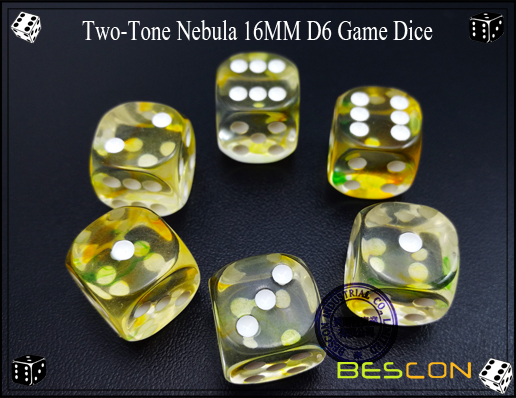 Zwei-Ton Nebelfleck 16MM D6 Spiel Dice-1 Two-Tone Nebula 16MM D6 Game Dice-1