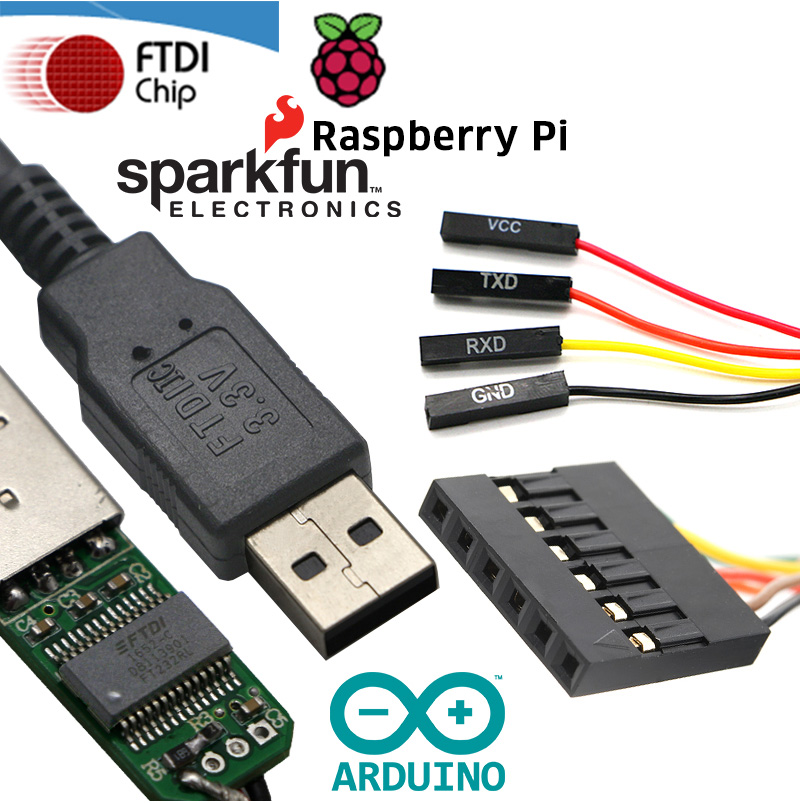 High Compatible WIN10 5V 3.3V FTDI FT232RL TTL 3V3 USB to Uart TTL Serial Converter Cable for Raspberry Pi Open Sourcing