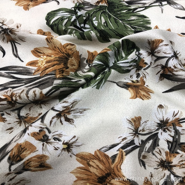 100% Viscose Moss Crepe Printed Fabrics