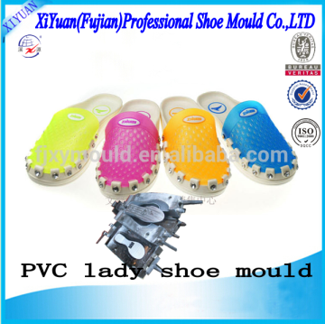 2015 combined lover bi-color PVC slipper mold| PCU slipper mould| CUSTOMIZED PVC LADY SLIPPER PLASTIC JELLY MOULD