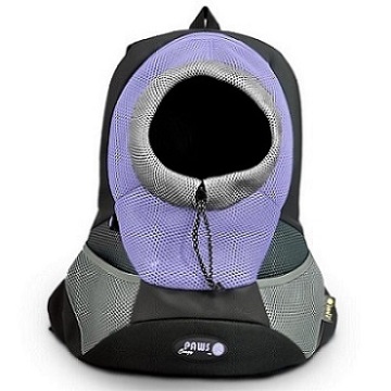 Lilac Large PVC and Mesh Pet Backpack