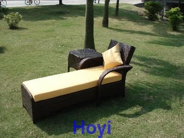 Wicker recliner chair for  beach use