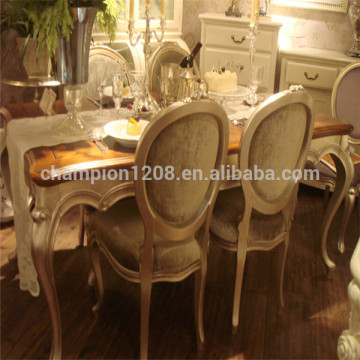 Luxury champange elegant dinning table with chairs, dinning room furniture sets