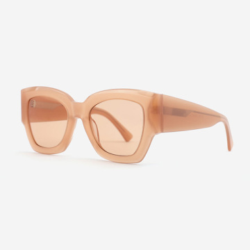 Cat-eye and Dimensional Acetate Female Sunglasses