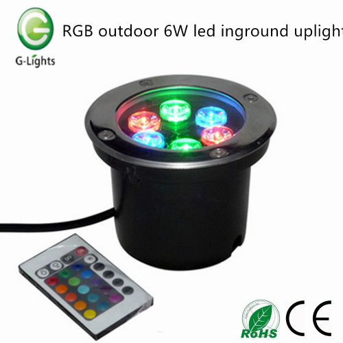 RGB al aire libre 6W llevó uplight inground