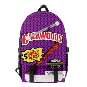 BACKWOODS CIGARS Backpacks Bags Teenage Boys Girls School Bags Yong Men Women Travel Sports Casual Backpack Black 3D Print Bags