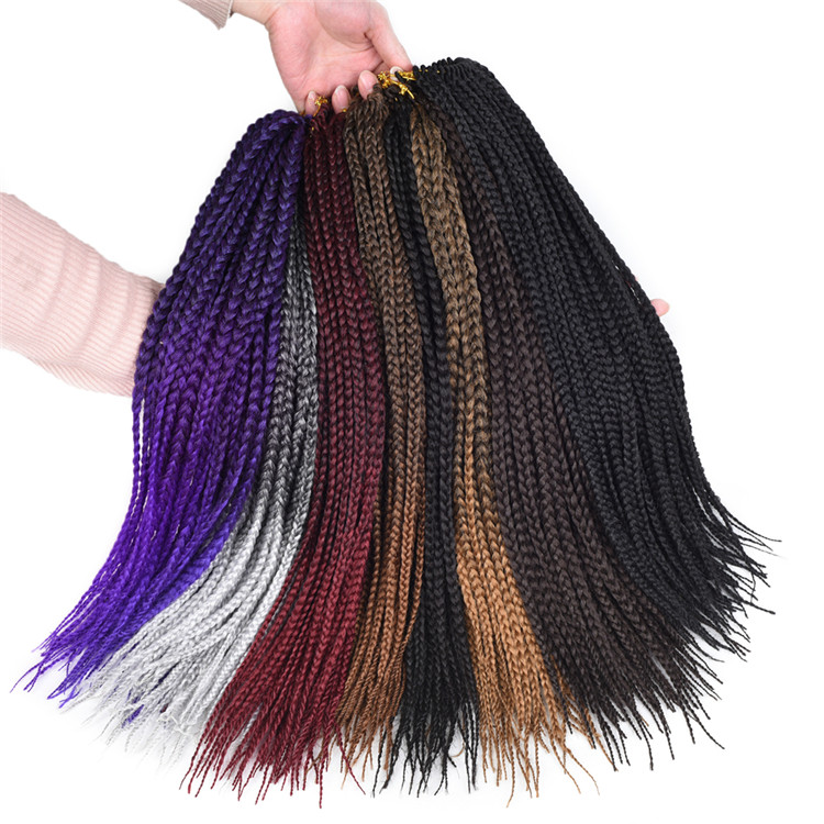 Goddess Ombre Short Single Hair Box Braids Extensions Crochet Synthetic Hair Extension