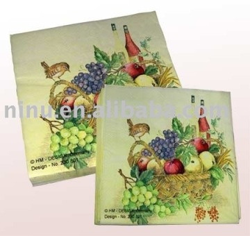 YLNL005 colour paper napkin,novelty napkin paper