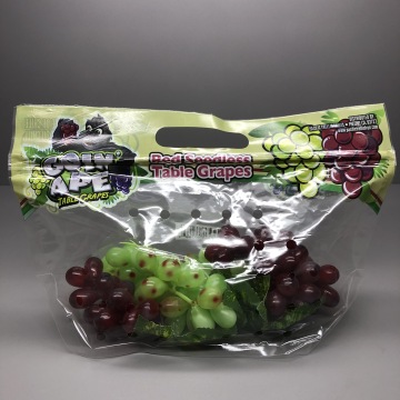 Customized Plastic Packaging Bag For Grape Fresh Keeping Grape Packing Fruit and Vegetable Bags With Zipper