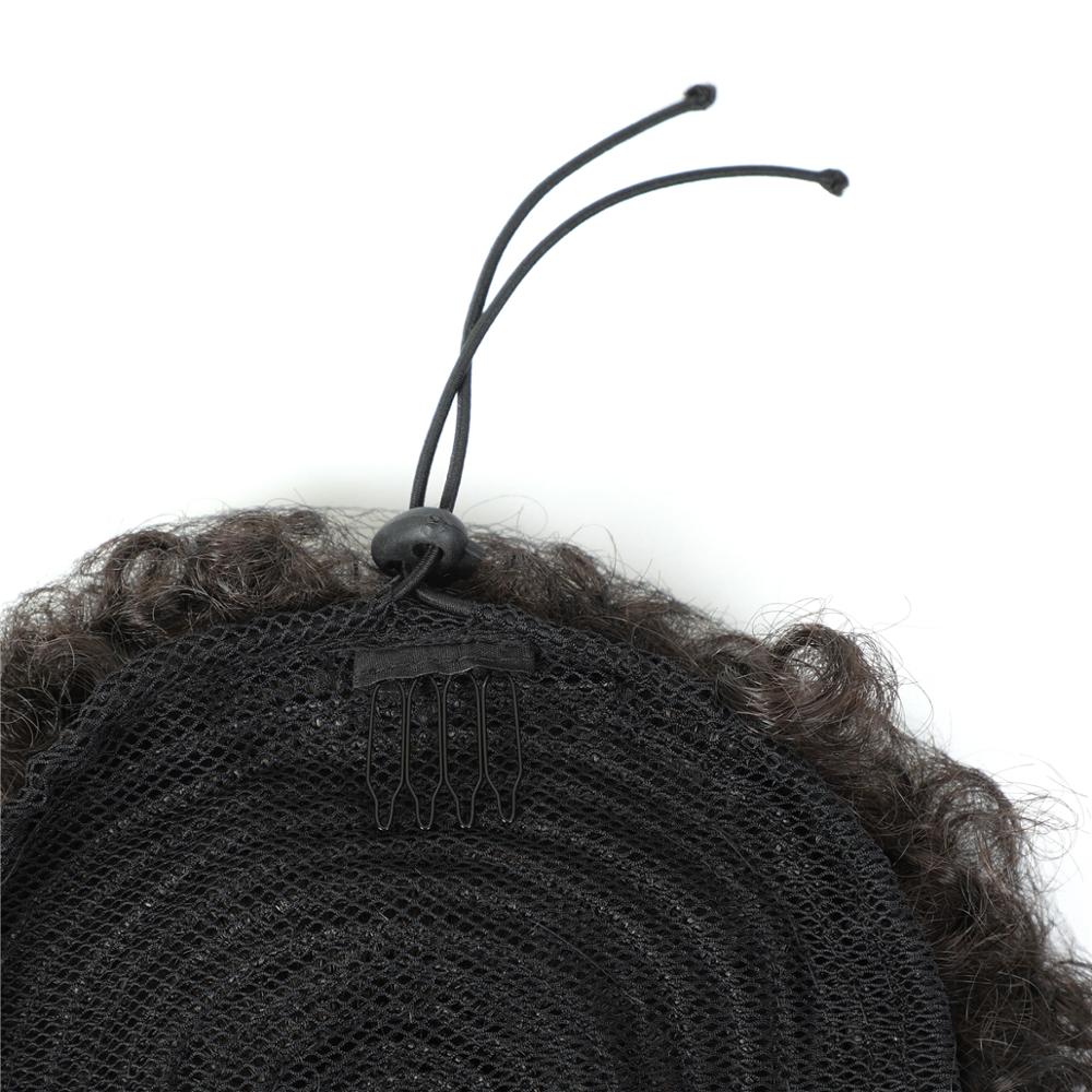 MYZYR Synthetic kinky curly high puff hairpiece hair afro updo scrunchie hair accessory chignon bun with clips in for girl and