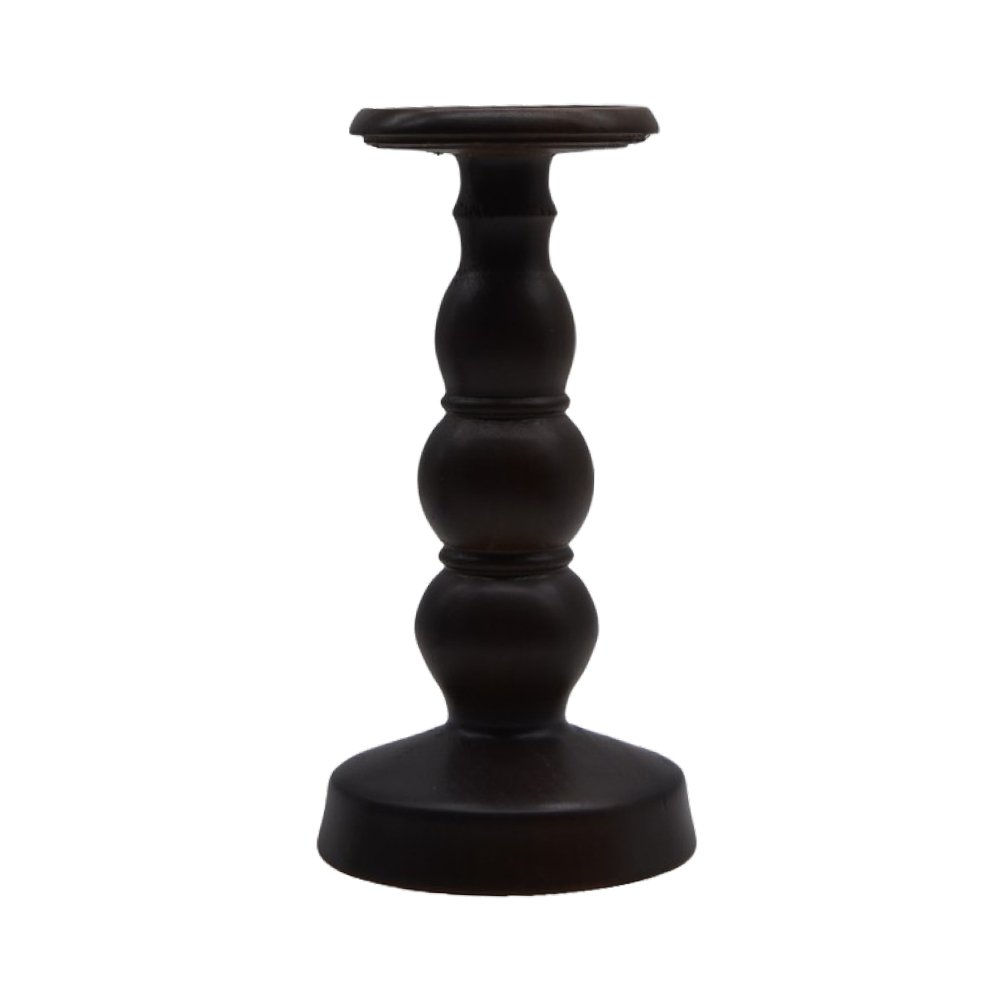 Black Wooden Table Votive Candle Holders